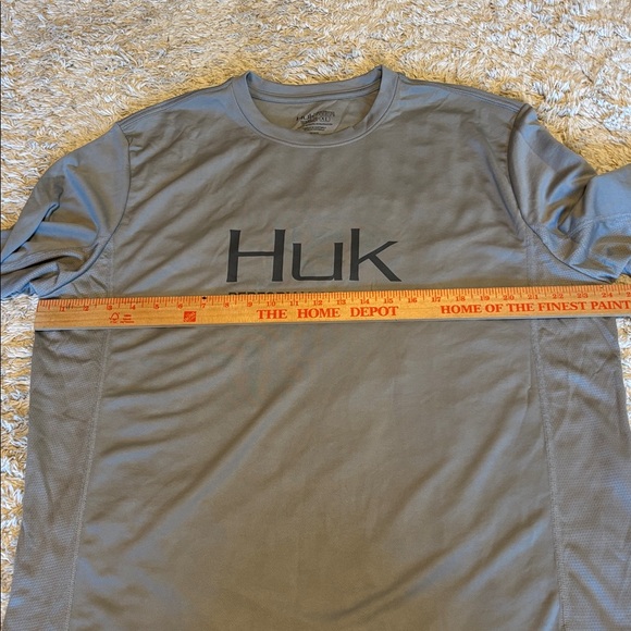 Huk Performance Fishing Shirt Mens XL NWT I.C.E. Tech Long Sleeve Gray - Picture 11 of 13